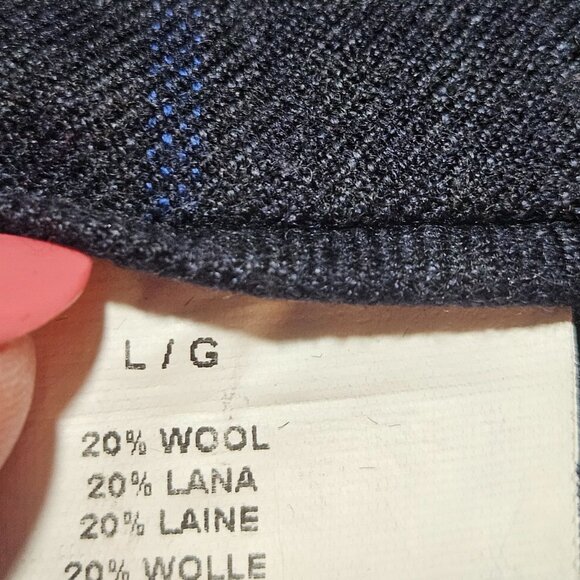 Vince Camuto Mens Large Plaid Blazer Jacket Blue & Black Wool Blend Single-Breas - Picture 15 of 16